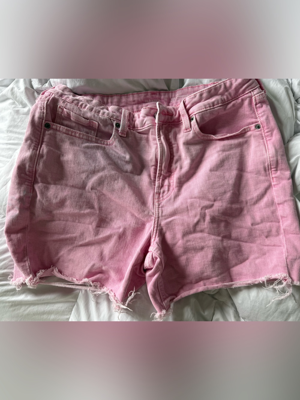 Old Navy Pink Denim Cutoff Shorts